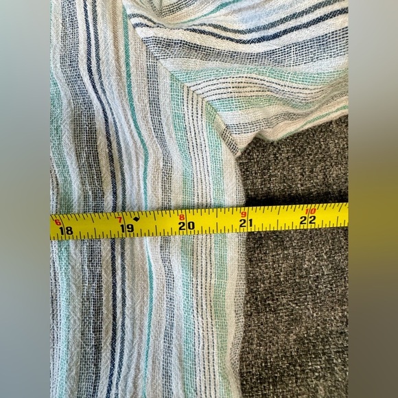 Soft Surroundings Embelia Cotton Tunic Top green Multi Stripe Size Extra Large - Picture 12 of 14